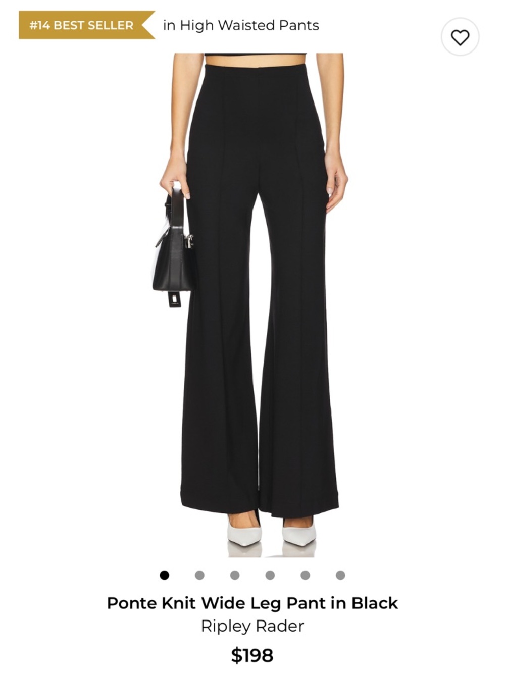 Revolve High-Rise Black Wide-Leg Palazzo Pants